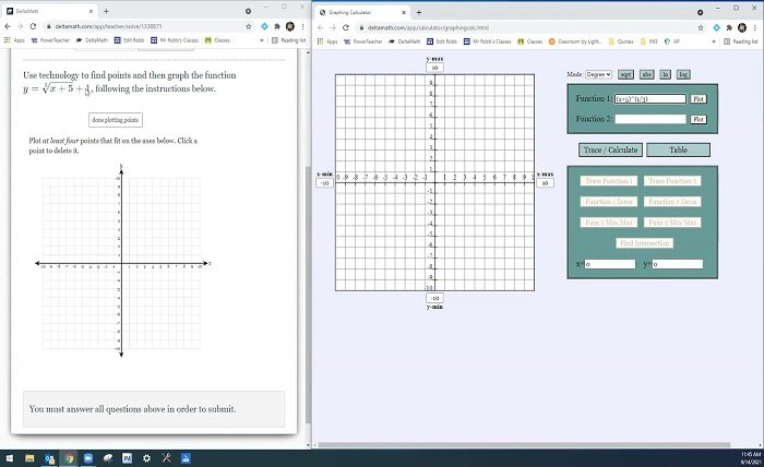 delta math graphing calculator